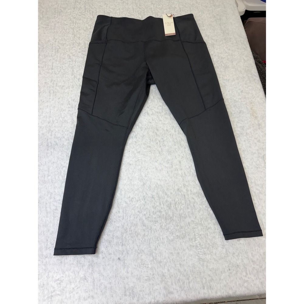 CALIA Cold Weather Collection High‎ Rise Fleece Lined Leggings Black 1X NWT